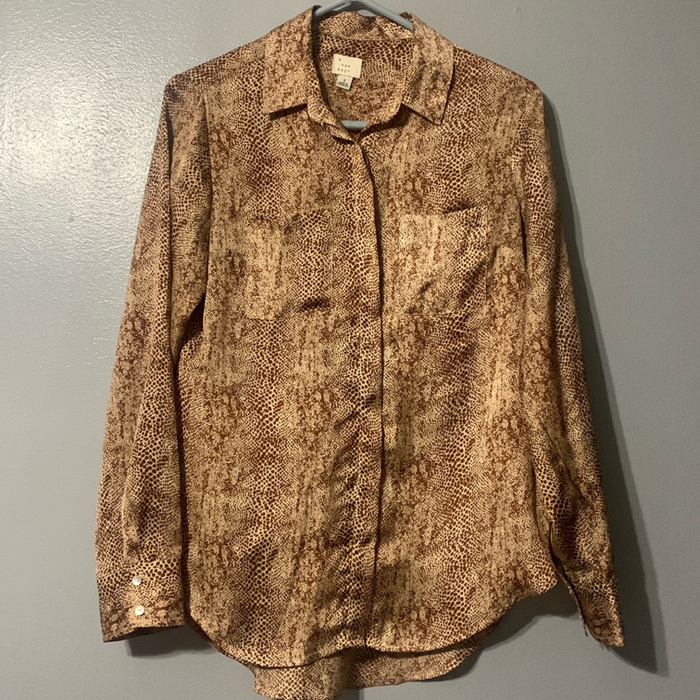 New day long sleeve button down shirt